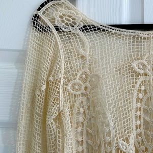 Self esteem see through floral top